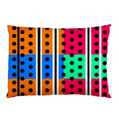 Polka Dots Two Times 5 Black Pillow Case by impacteesstreetwearten