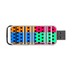 Polka Dots Two Times 5 Black Portable Usb Flash (one Side) by impacteesstreetwearten