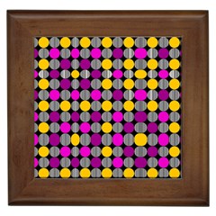 Polka Dots Two Times 4 Black Framed Tile by impacteesstreetwearten