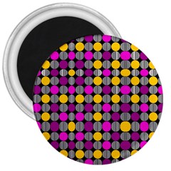 Polka Dots Two Times 4 Black 3  Magnets by impacteesstreetwearten