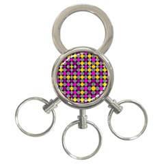 Polka Dots Two Times 4 Black 3-ring Key Chain by impacteesstreetwearten