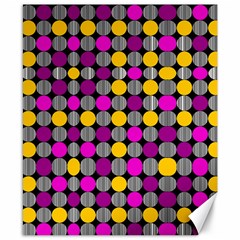 Polka Dots Two Times 4 Black Canvas 8  X 10  by impacteesstreetwearten