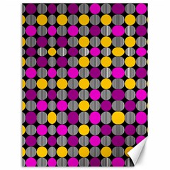 Polka Dots Two Times 4 Black Canvas 12  X 16  by impacteesstreetwearten