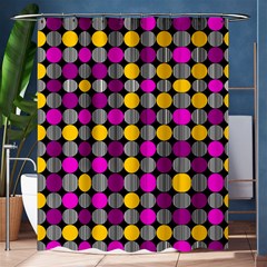 Polka Dots Two Times 4 Black Shower Curtain 60  X 72  (medium)  by impacteesstreetwearten