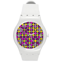 Polka Dots Two Times 4 Black Round Plastic Sport Watch (m) by impacteesstreetwearten