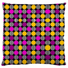 Polka Dots Two Times 4 Black Large Cushion Case (one Side) by impacteesstreetwearten