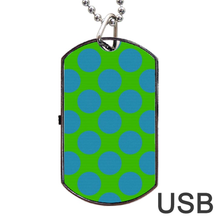 Polka Dots Two Times 6 Dog Tag USB Flash (One Side)