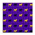 Elegant Pugs Tile Coaster Front