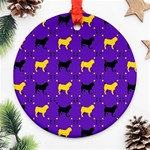 Elegant Pugs Ornament (Round) Front