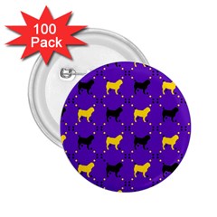 Elegant Pugs 2 25  Buttons (100 Pack)  by ElegantGP