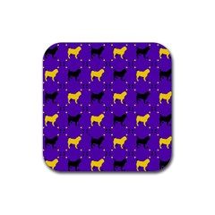 Elegant Pugs Rubber Coaster (square)  by ElegantGP