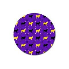 Elegant Pugs Magnet 3  (round) by ElegantGP