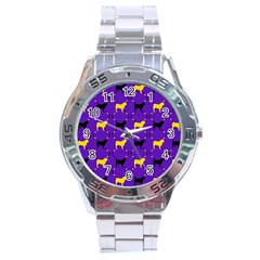 Elegant Pugs Stainless Steel Analogue Watch