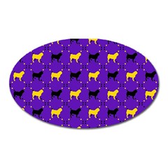 Elegant Pugs Oval Magnet by ElegantGP