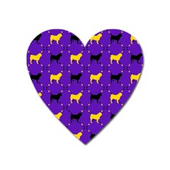 Elegant Pugs Heart Magnet