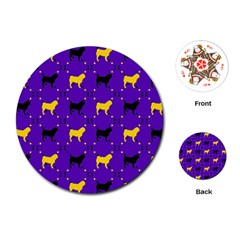 Elegant Pugs Playing Cards Single Design (round)