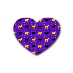 Elegant Pugs Heart Coaster (4 Pack)  by ElegantGP