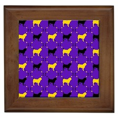 Elegant Pugs Framed Tile