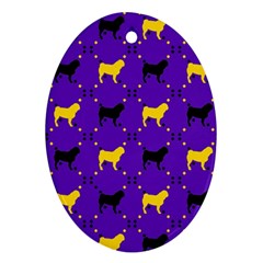 Elegant Pugs Ornament (oval) by ElegantGP