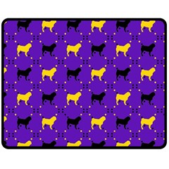 Elegant Pugs Fleece Blanket (medium)  by ElegantGP