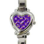 Elegant pugs Heart Italian Charm Watch Front