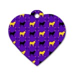 Elegant pugs Dog Tag Heart (Two Sides) Back