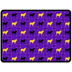 Elegant Pugs Double Sided Fleece Blanket (large)  by ElegantGP