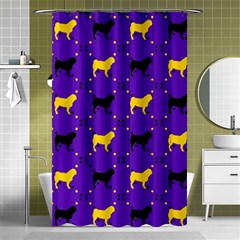 Elegant Pugs Shower Curtain 48  X 72  (small)  by ElegantGP