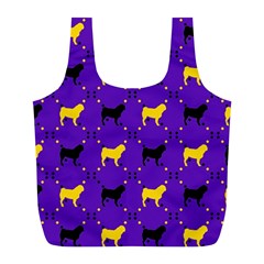 Elegant Pugs Full Print Recycle Bag (l) by ElegantGP