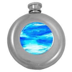 Sky 1 1 Round Hip Flask (5 Oz) by bestdesignintheworld