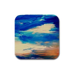 Skydiving 1 1 Rubber Square Coaster (4 Pack)  by bestdesignintheworld