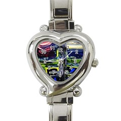 Between Two Moons 7 Heart Italian Charm Watch by bestdesignintheworld