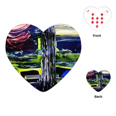 Between Two Moons 7 Playing Cards Single Design (heart) by bestdesignintheworld