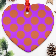 Polka Dots Two Times 7 Ornament (heart) by impacteesstreetwearten