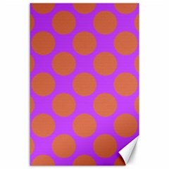 Polka Dots Two Times 7 Canvas 24  X 36  by impacteesstreetwearten