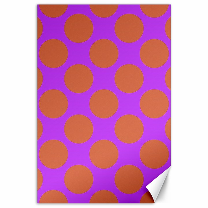 Polka Dots Two Times 7 Canvas 24  x 36 