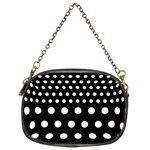 Polka Dots Two Times 11 Black Chain Purse (Two Sides) Front