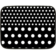 Polka Dots Two Times 11 Black Fleece Blanket (mini) by impacteesstreetwearten