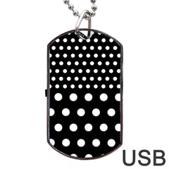 Polka Dots Two Times 11 Black Dog Tag Usb Flash (one Side) by impacteesstreetwearten