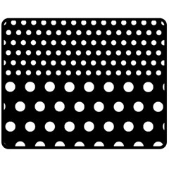 Polka Dots Two Times 11 Black Double Sided Fleece Blanket (medium)  by impacteesstreetwearten