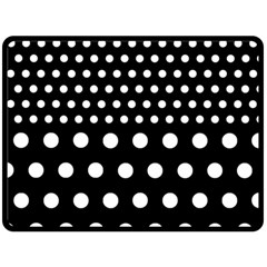 Polka Dots Two Times 11 Black Double Sided Fleece Blanket (large)  by impacteesstreetwearten