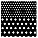 Polka Dots Two Times 11 Black Large Satin Scarf (Square) Front