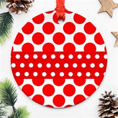 Polka Dots Two Times 9 Ornament (round) by impacteesstreetwearten