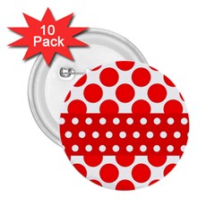 Polka Dots Two Times 9 2 25  Buttons (10 Pack)  by impacteesstreetwearten