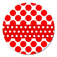 Polka Dots Two Times 9 Magnet 5  (round) by impacteesstreetwearten