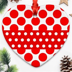 Polka Dots Two Times 9 Heart Ornament (two Sides) by impacteesstreetwearten