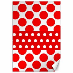 Polka Dots Two Times 9 Canvas 12  X 18  by impacteesstreetwearten