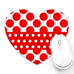 Polka Dots Two Times 9 Heart Mousepads by impacteesstreetwearten