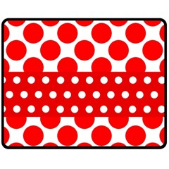 Polka Dots Two Times 9 Fleece Blanket (medium)  by impacteesstreetwearten