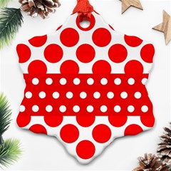 Polka Dots Two Times 9 Ornament (snowflake) by impacteesstreetwearten